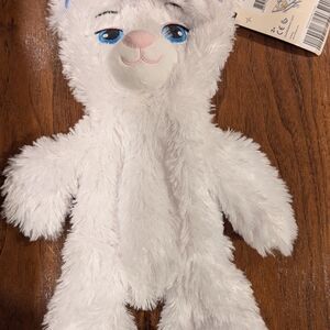 Build-A-Bear White Plush (Elsa F2 Bear) with Blue Embroidery